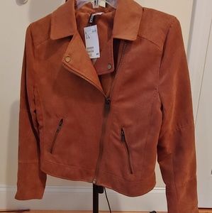 H&M faux suede amber short jacket - new!
